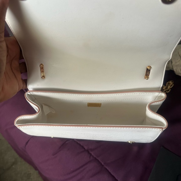 Dolce & Gabbana White and Gold Crossbody Bag with Ornate DG Hardware - Picture 7 of 9